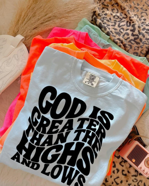 God is greater than the highs and lows 106253 DTF transfer