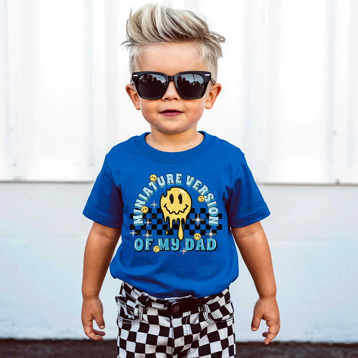 Miniature version of my dad black checkered 100148 DTF transfer