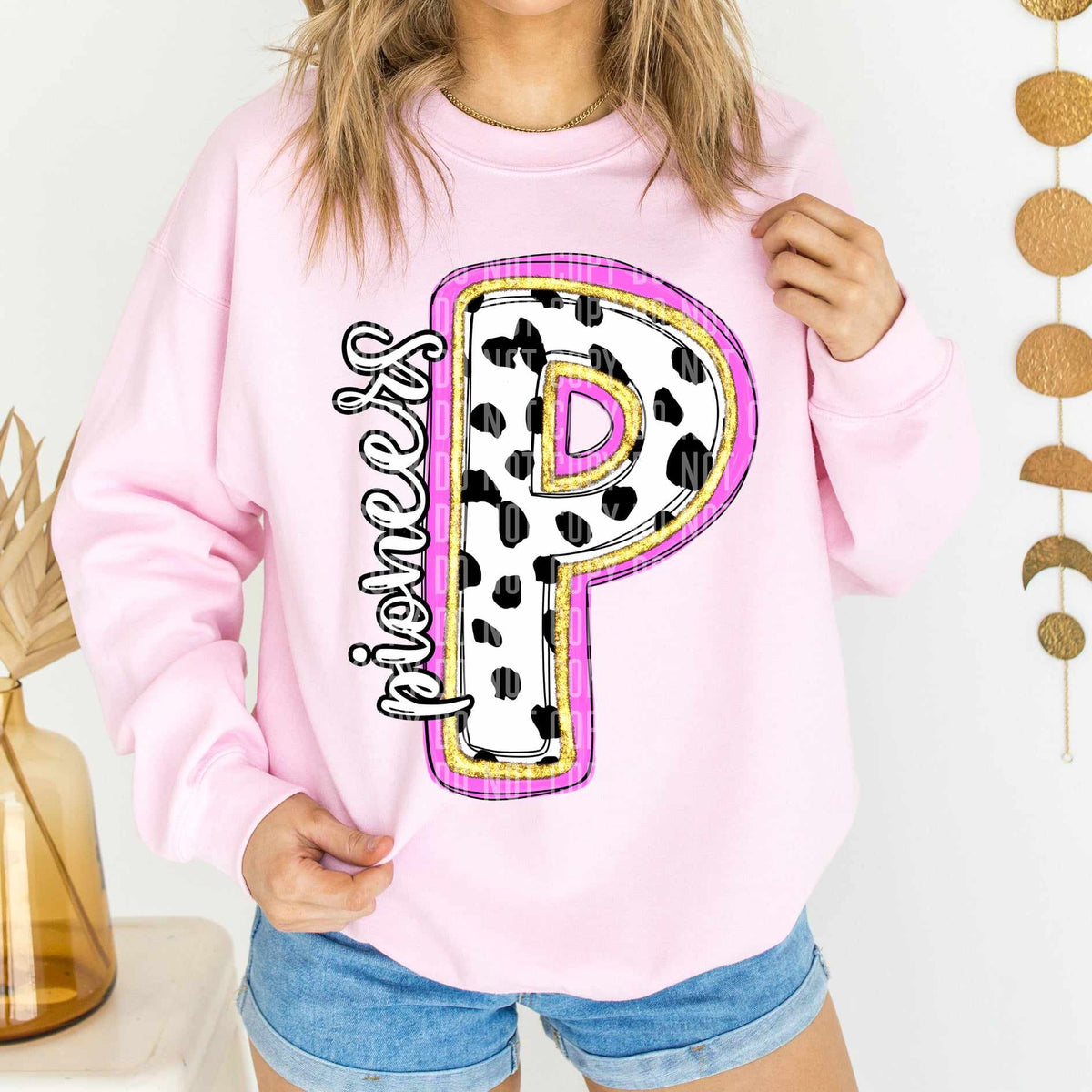 Pioneers Polka Font Mascot Caplinger 56182 DTF transfer