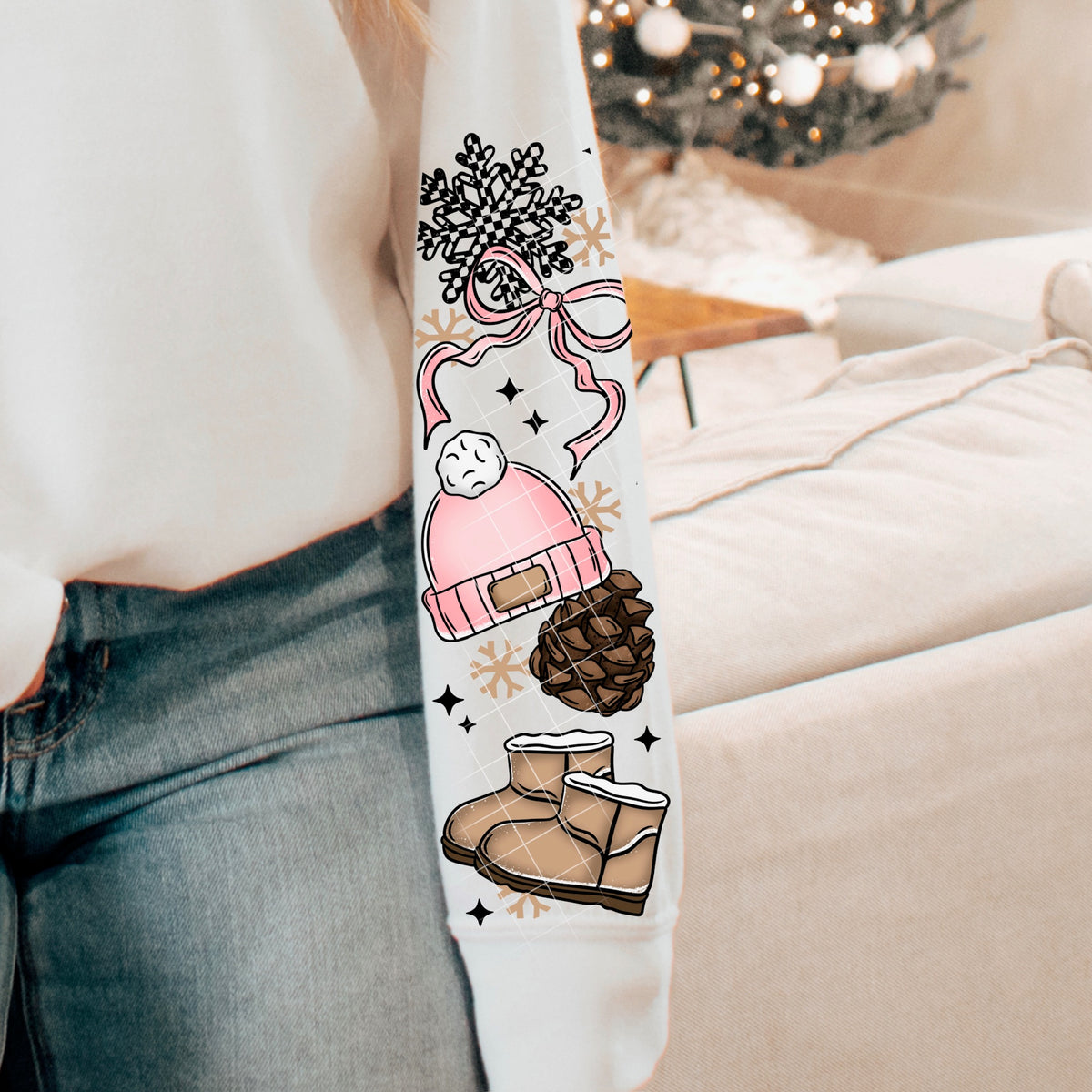 Pink Cozy Season SLEEVE (CSC) DTF Transfer