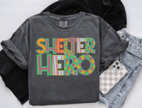 Shelter hero patterned font (S&G) 60391 DTF transfer