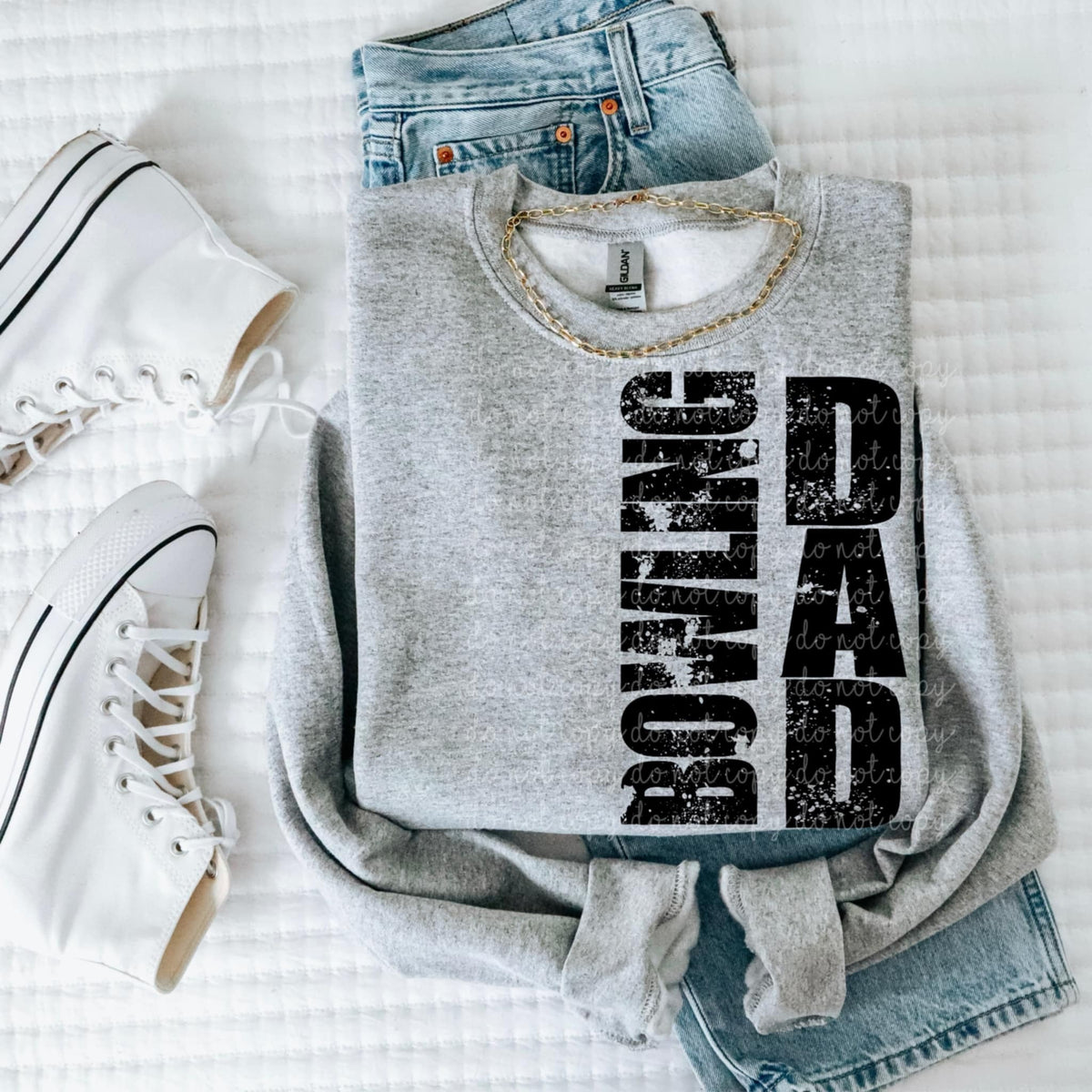 Bowling dad vertical grunge 93208 DTF transfer