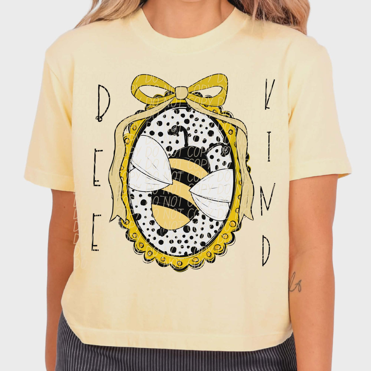 Bee Kind bee frame (city) DTF transfer