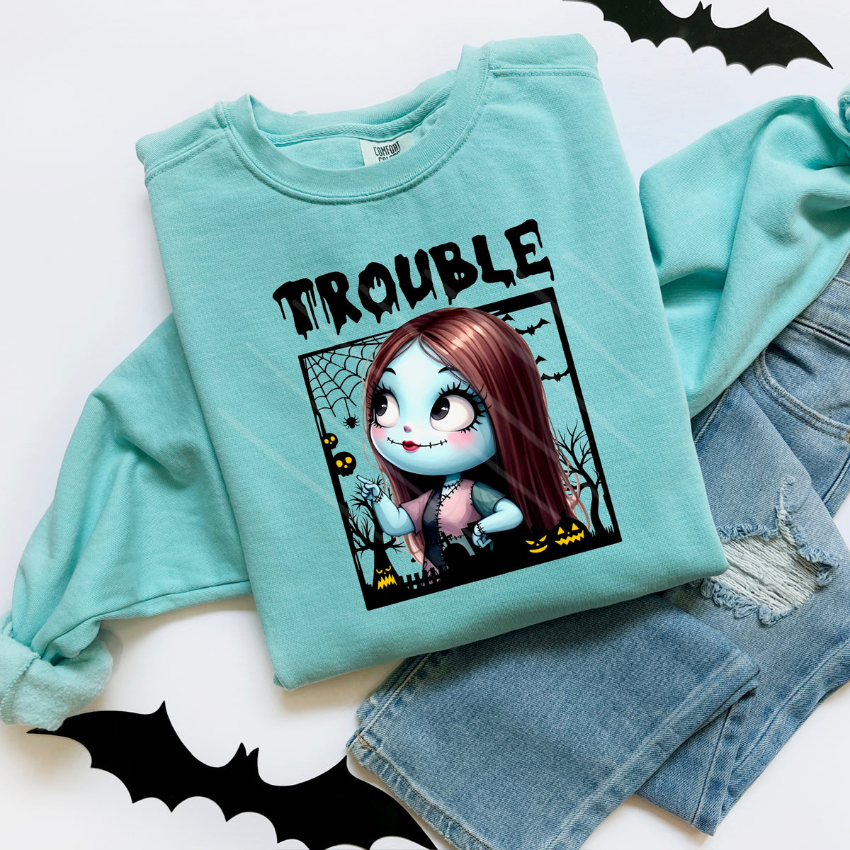 Double Trouble Girl nightmare 111855 DTF transfer