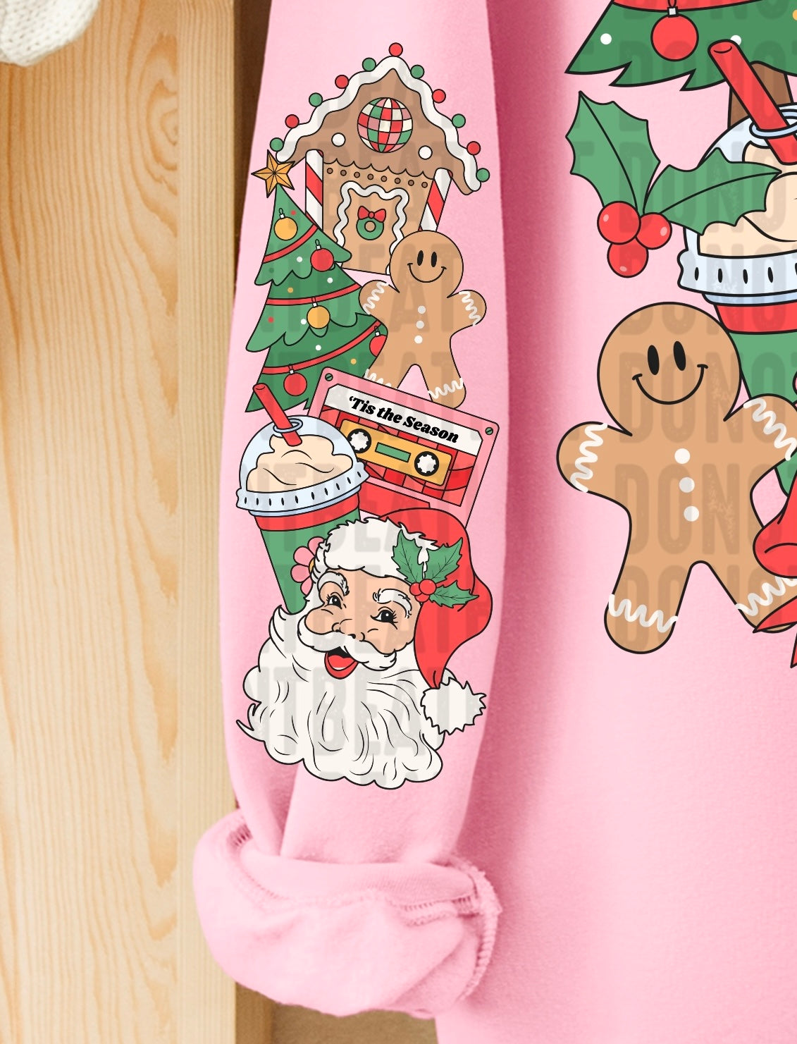 Christmas Things Collage SLEEVE DTF transfer