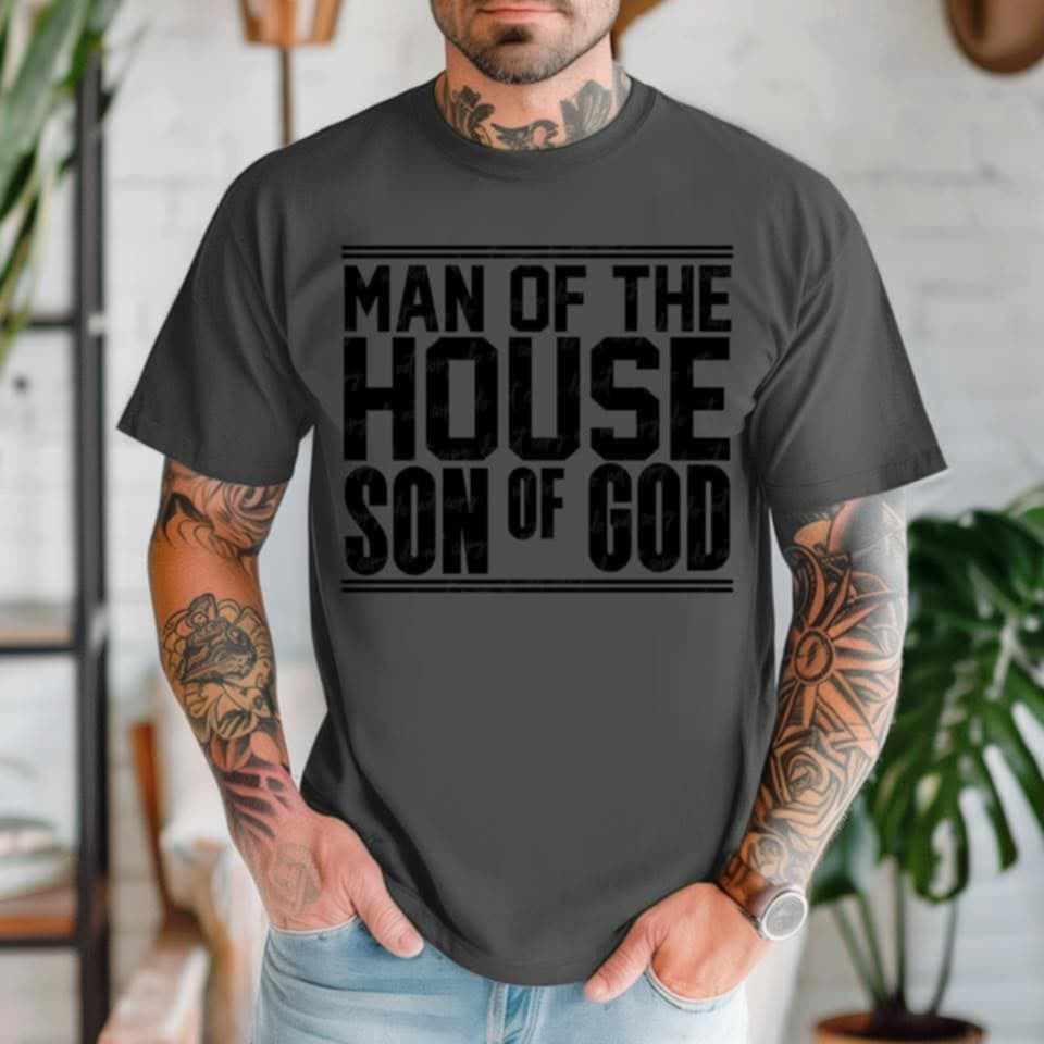 Man of the house son of god BLACK 96050 DTF transfer