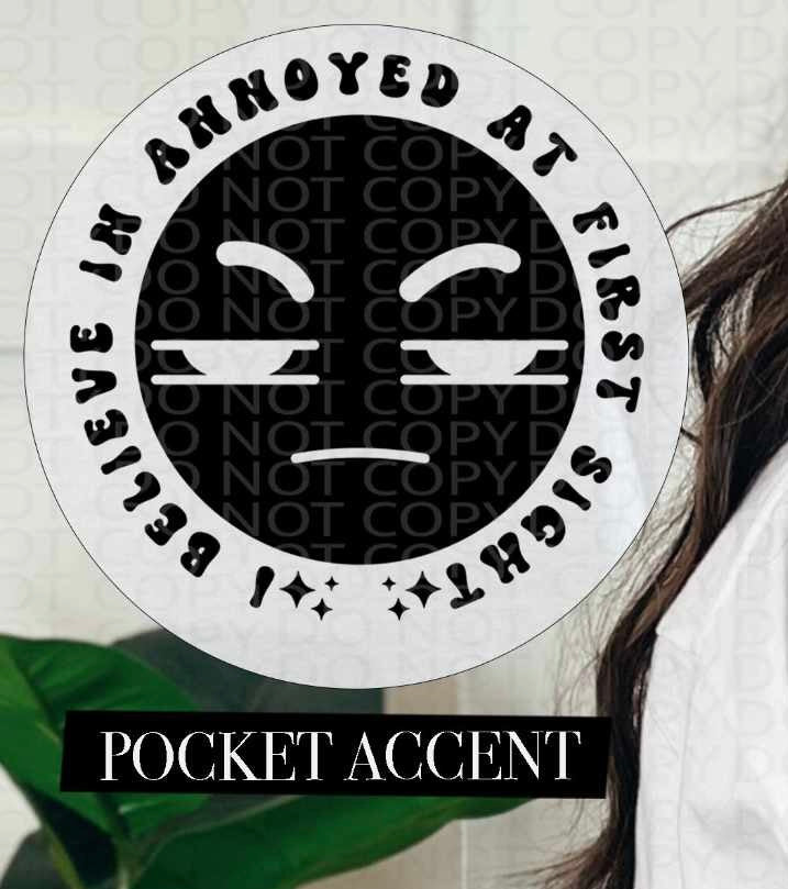 I believe in annoyed at first site BLACK pocket (HW) 84642 DTF transfer