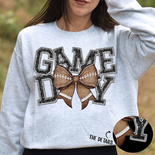 Game day football bow (TDD) 67979 DTF transfer