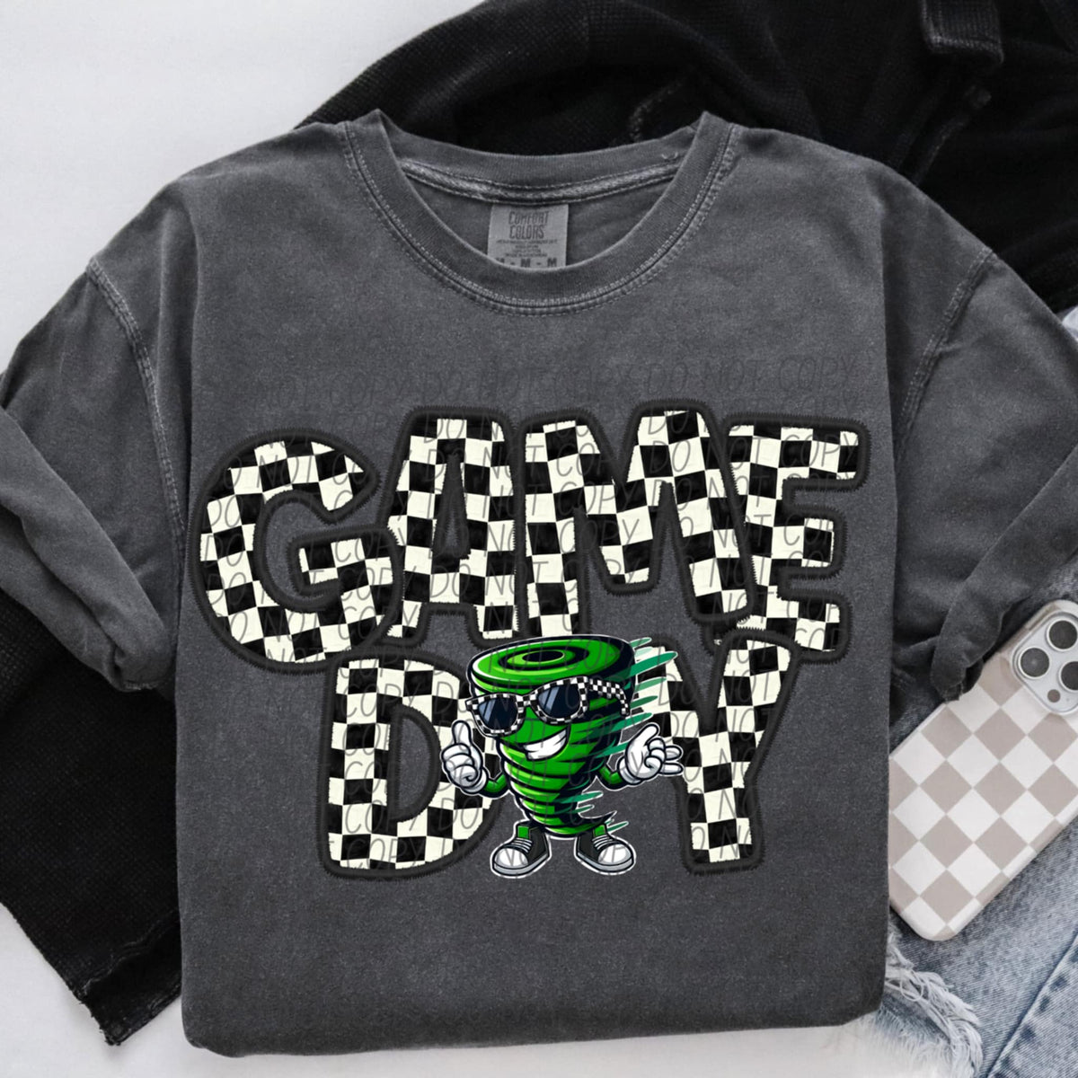 Game day twister checkered (CITY) 91354 DTF transfer