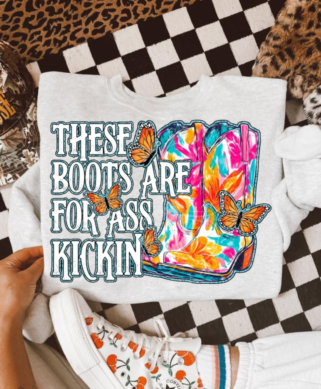 These boots are for ass kicking  (Unhinged) 99547 DTF transfer