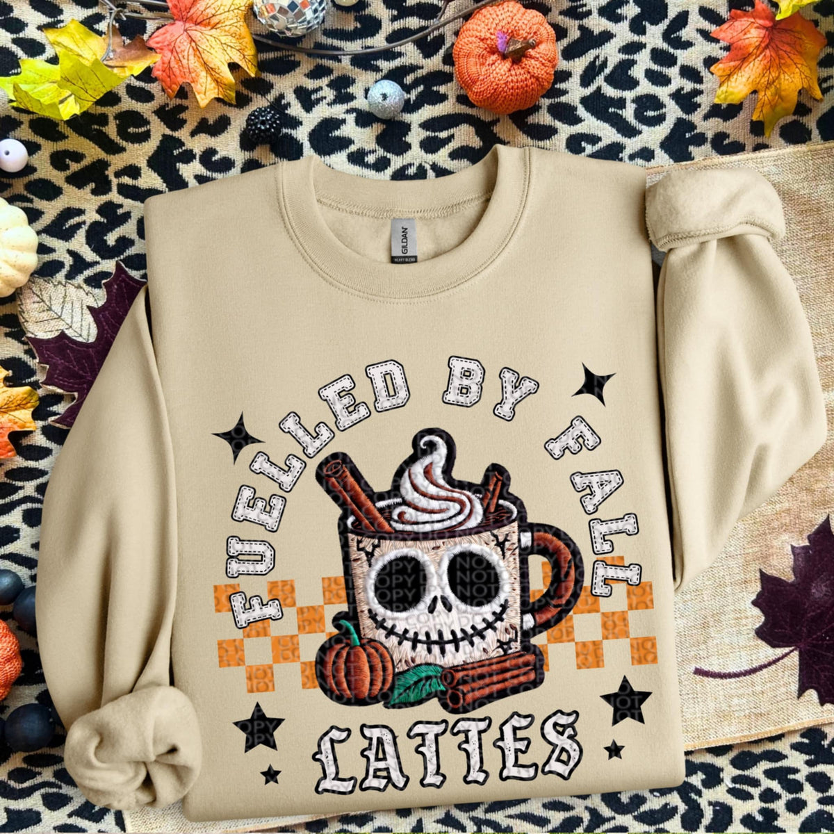 Fueled by fall lattes exclusive DTF transfer