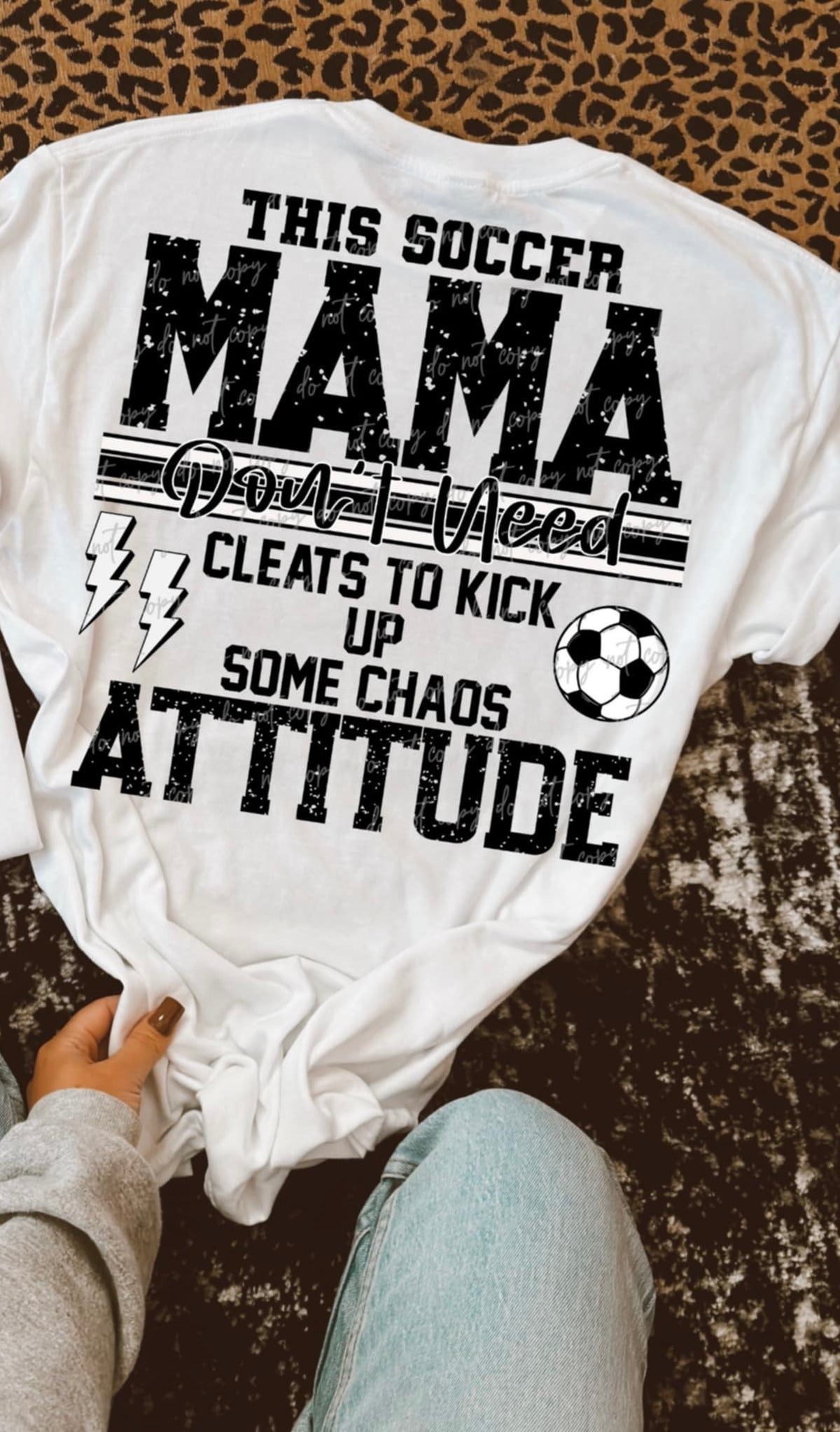 This soccer mama don’t need cleats to kick up some chaos attitude (VIRGO) 90612 DTF transfer
