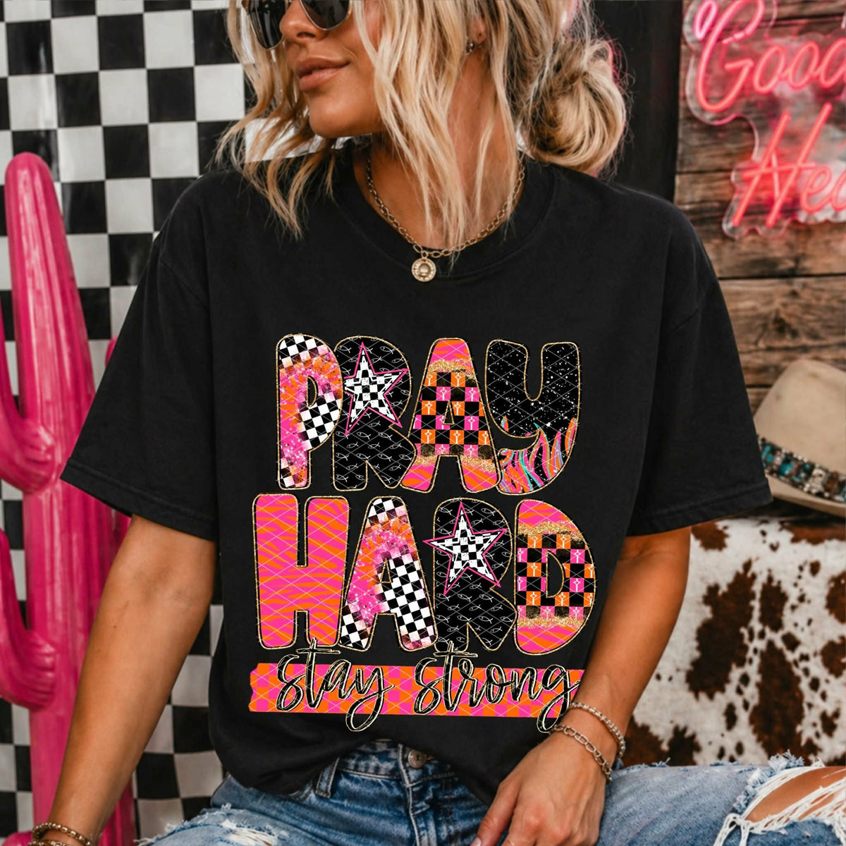 Pray hard stay strong Sunday Special DTF transfer