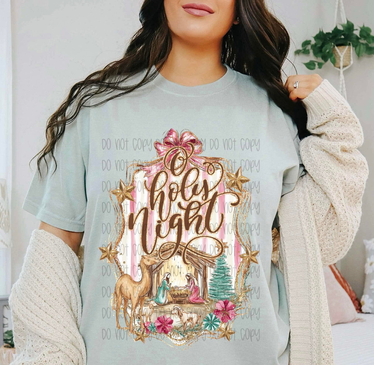 Oh Holy Night Bow (ssd/renewed) DTF Transfer