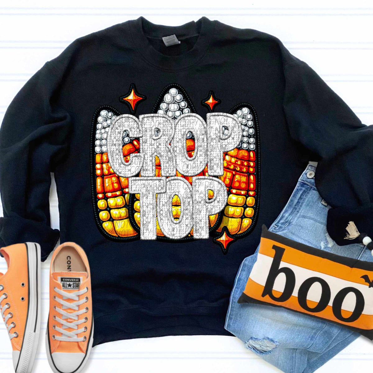 Crop top candy corn (CITY) 60930 DTF transfer