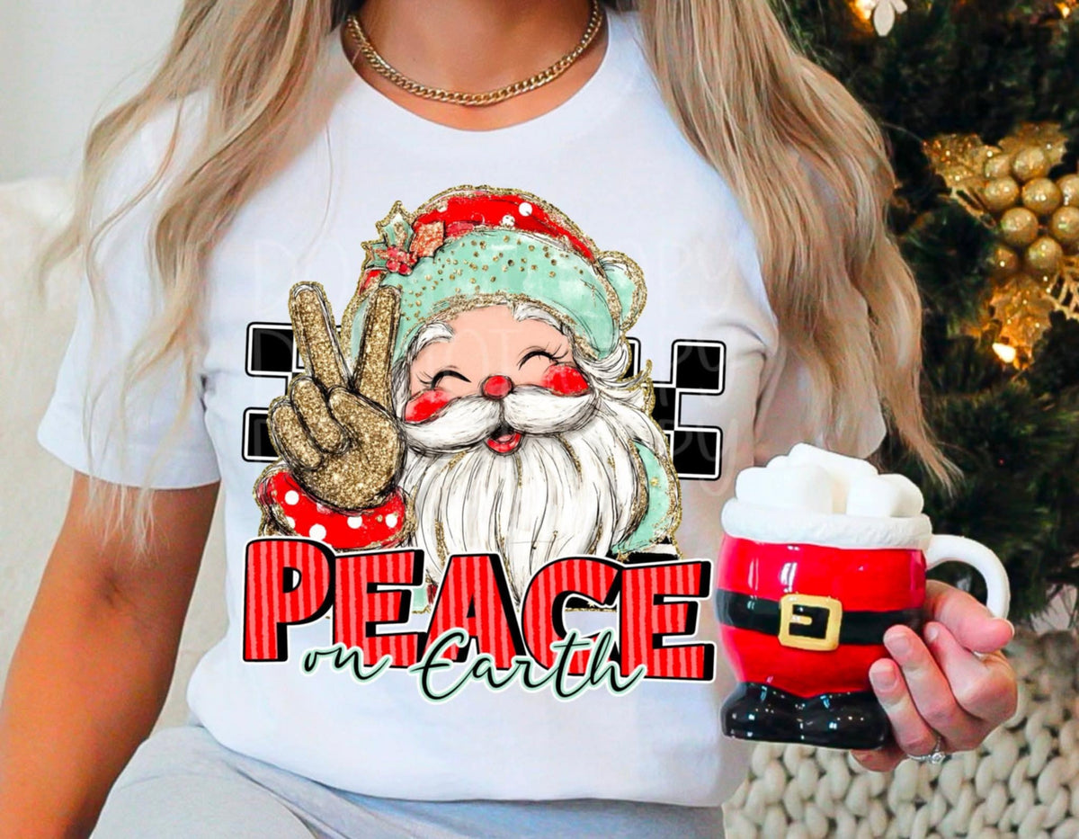 Peace on Earth Santa (c’s) DTF transfer