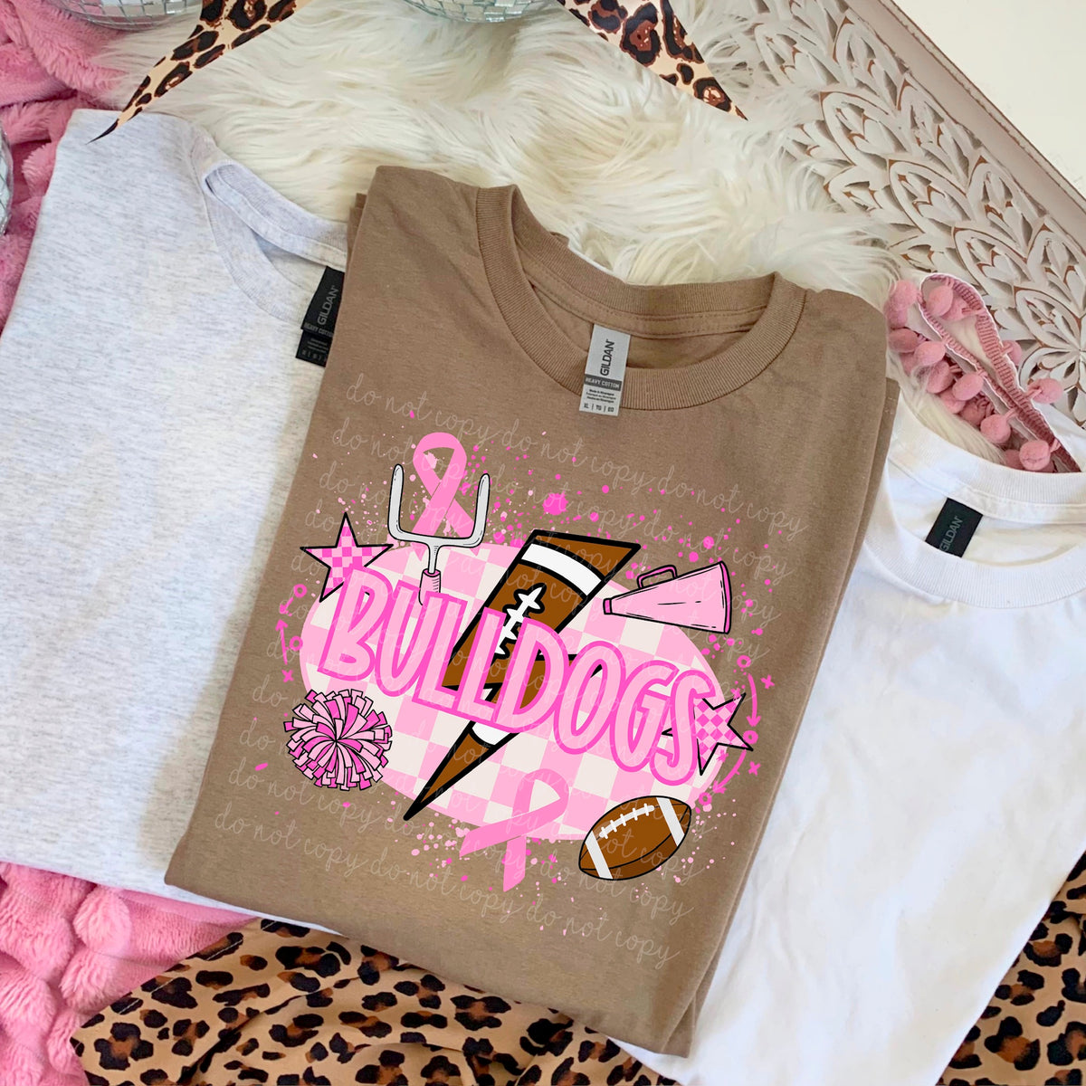 Bulldogs Pink Out (MZ) DTF Transfers