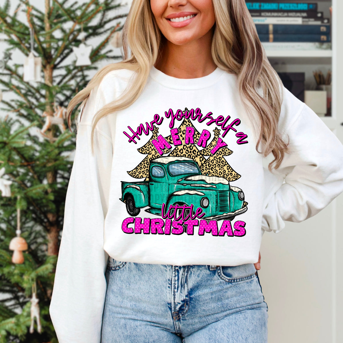 Have yourself a merry Christmas pink font 103590 DTF transfer