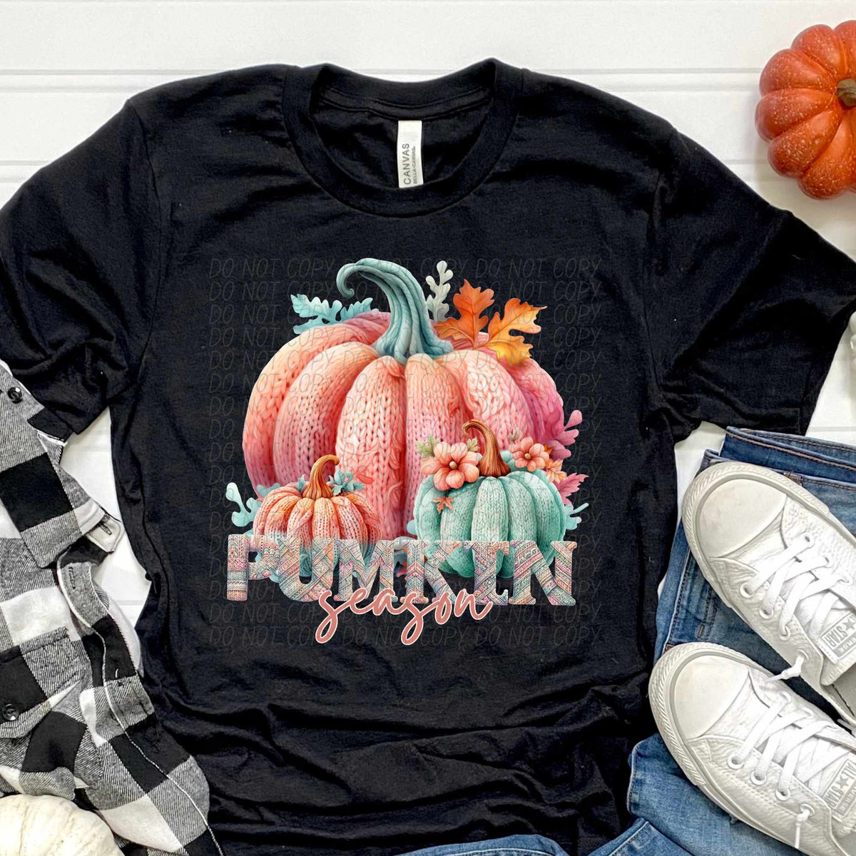 pumpkin season crocheted pumpkins (CITY) 44363 DTF transfer