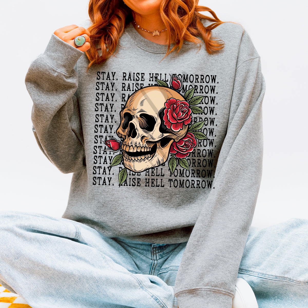 Stay. raise hell tomorrow 113862 DTF transfer