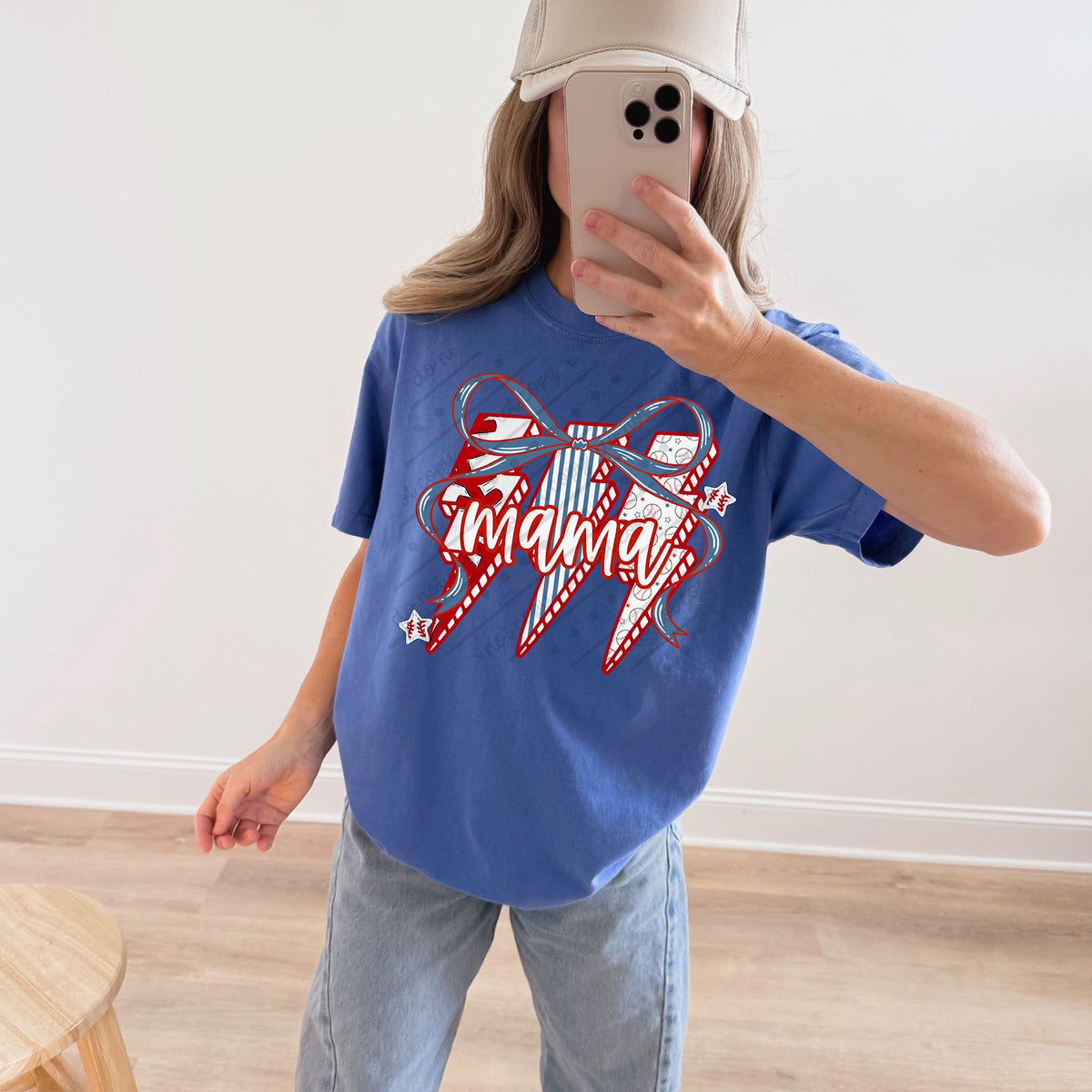 Baseball Mama lightning bolts (MZ) DTF Transfer