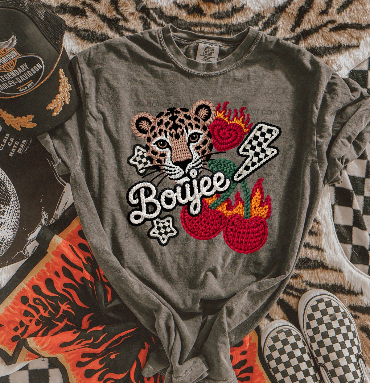 Boujee faux yarn leopard (SCG) DTF Transfer