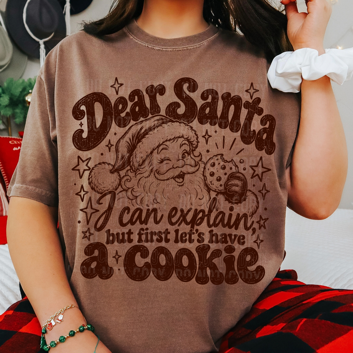Dear Santa I can explain but first let's have a cookie BROWN (SBB) DTF Transfer