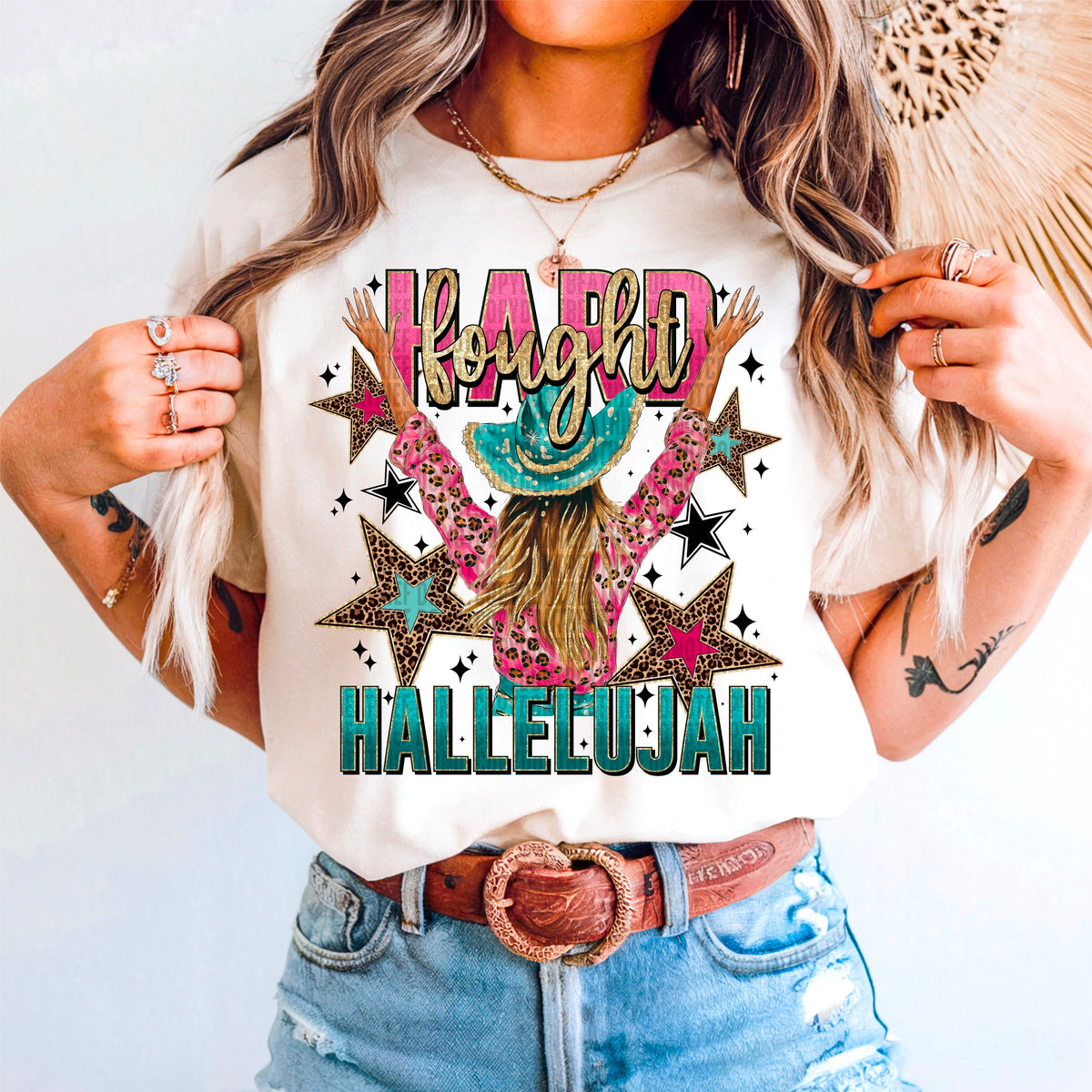 Hard fought hallelujah 100060 DTF transfer