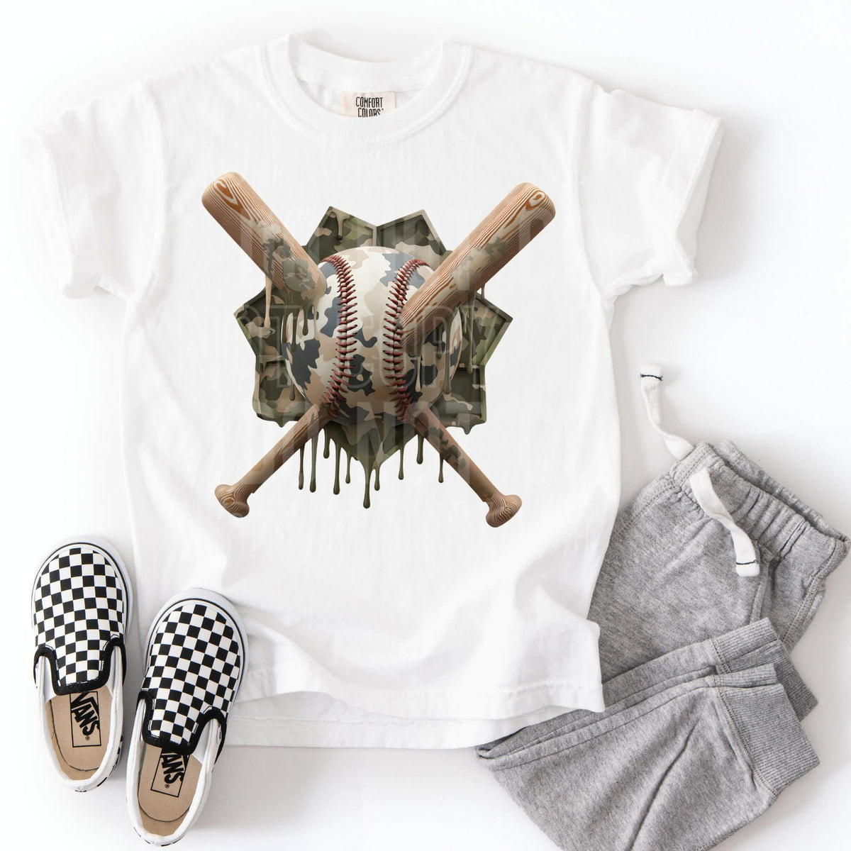 Baseball Camo Drip (SBB) DTF transfer