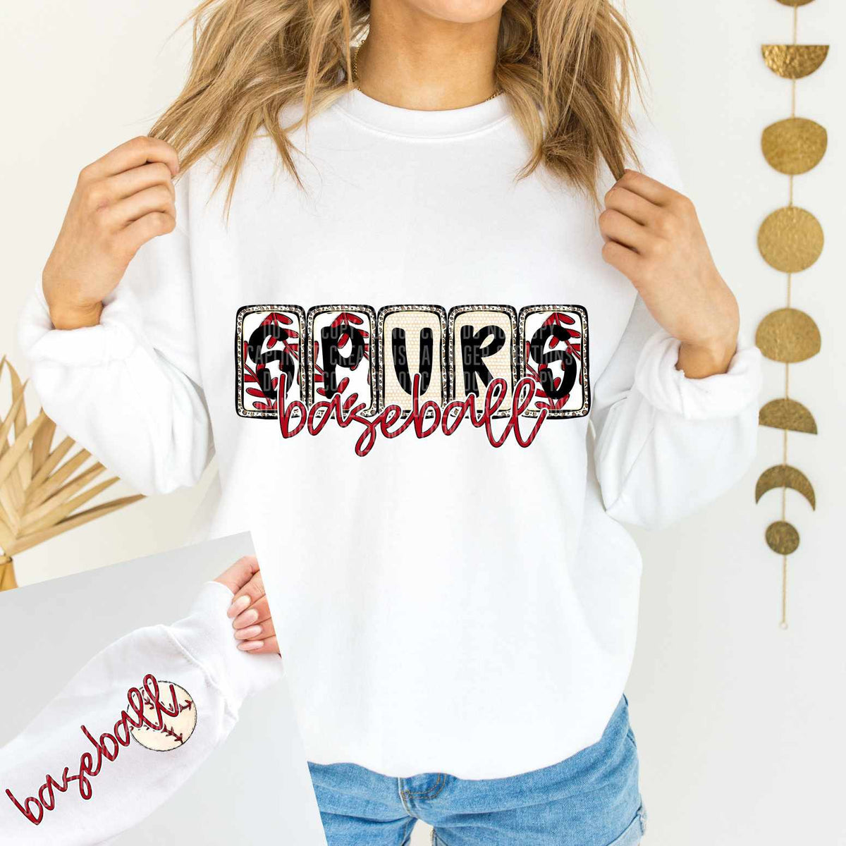 Spurs Baseball FRONT (caplinger) 82566 DTF transfer
