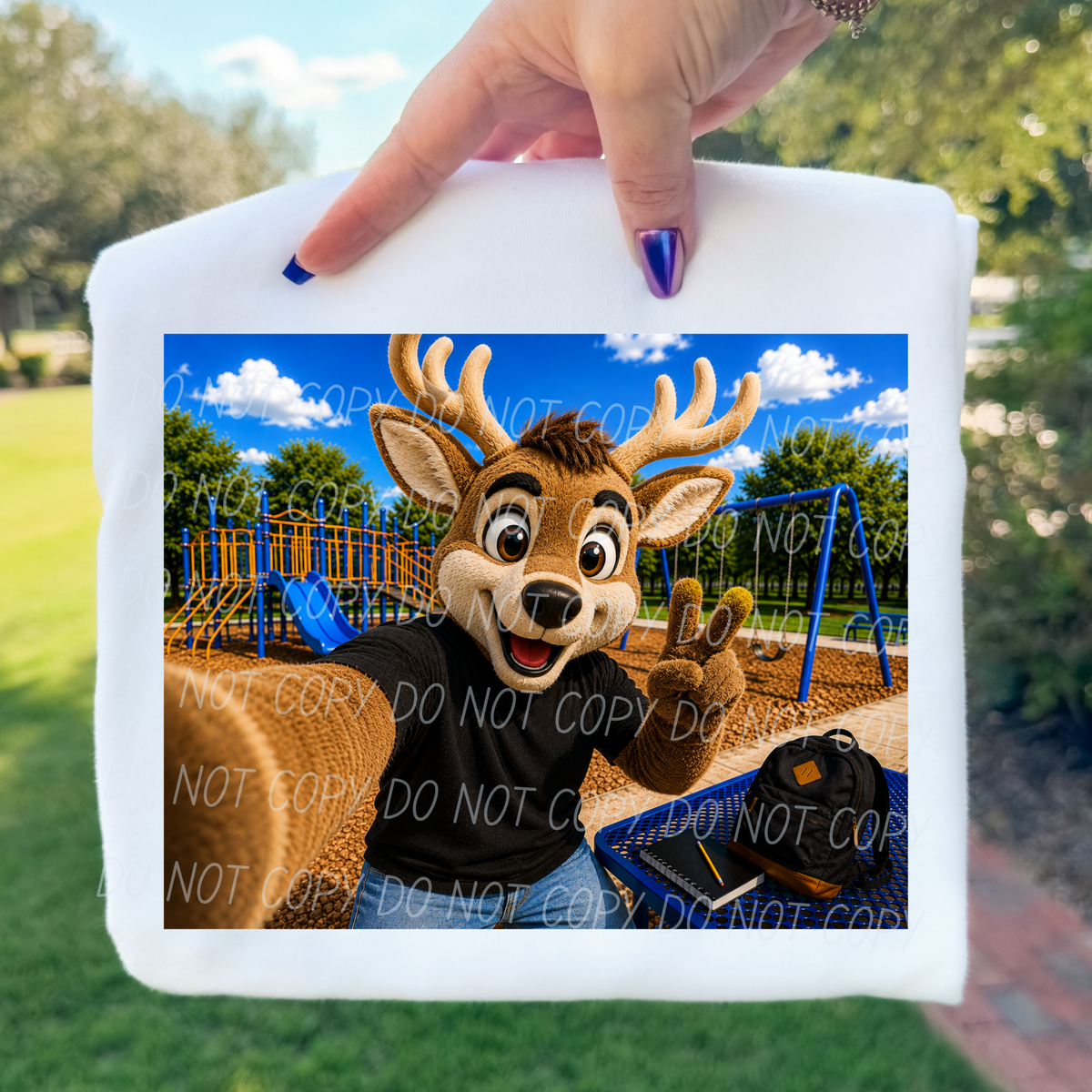 Deer Antler Elk Mascot (City) DTF transfer