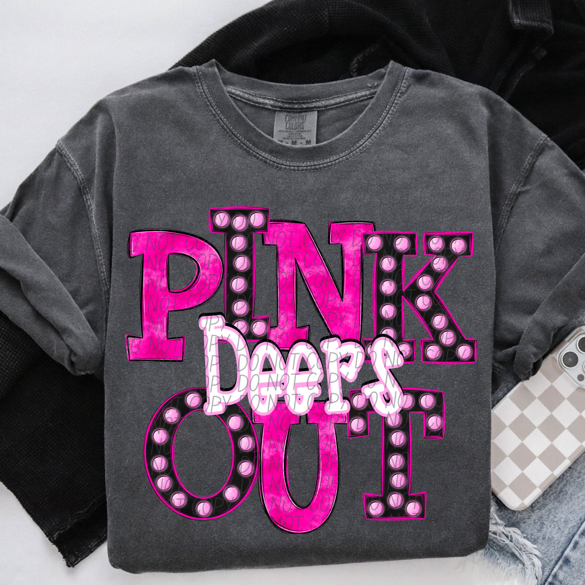 Deers Pink Out Marquee (City) 113004 DTF transfer