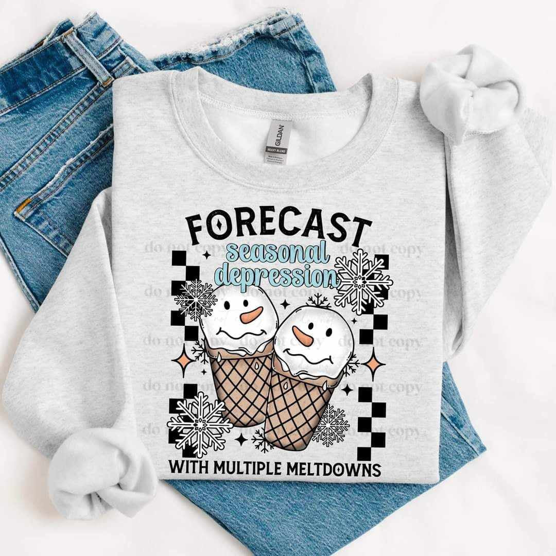 Forecast seasonal depression black font 70443 DTF transfer