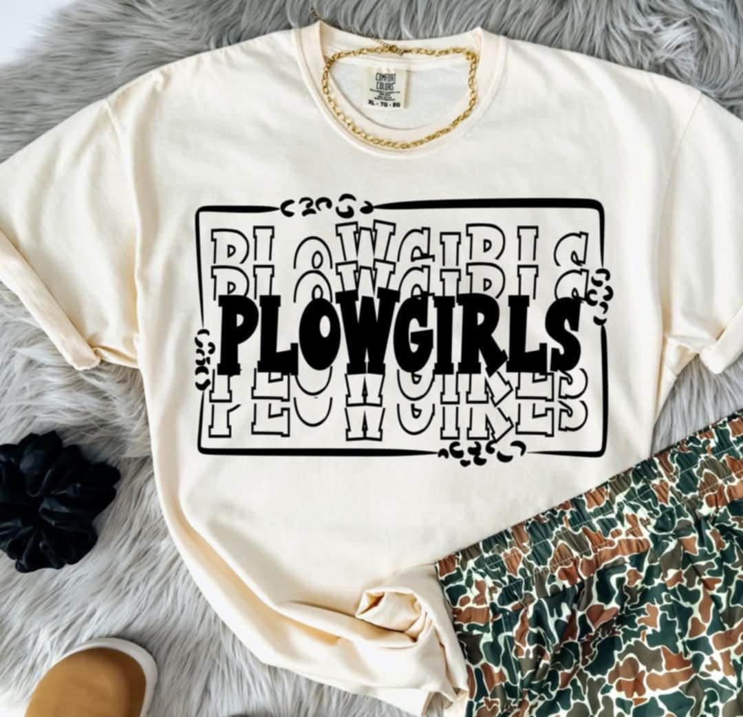 Plowgirls stacked with frame (S&G) 98100 DTF transfer