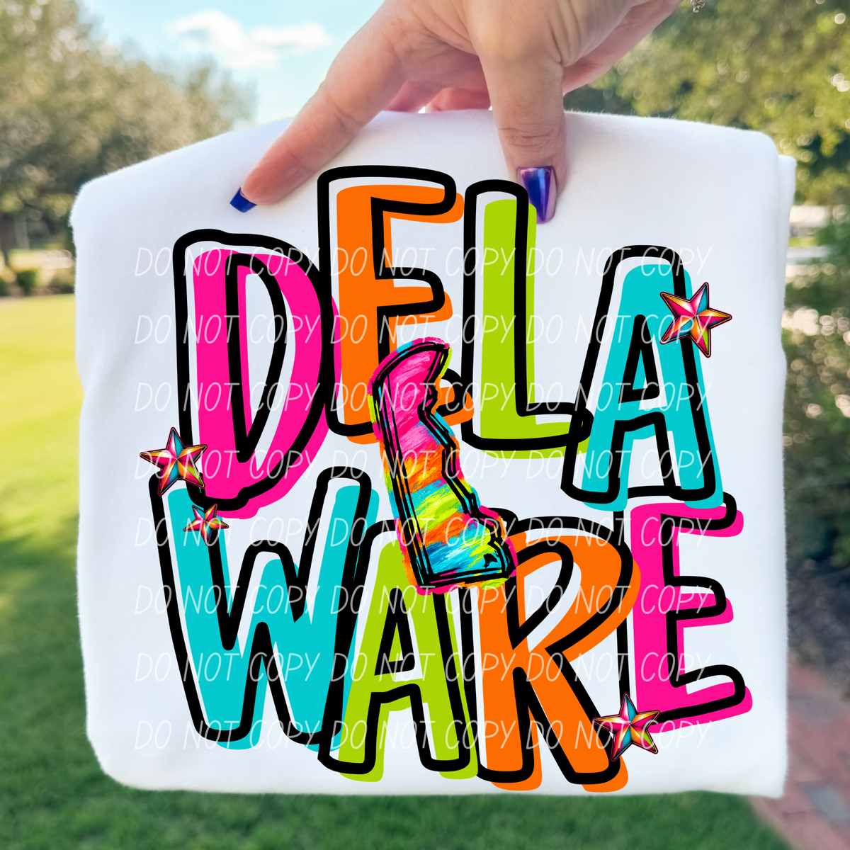 Delaware neon (City) DTF Transfer