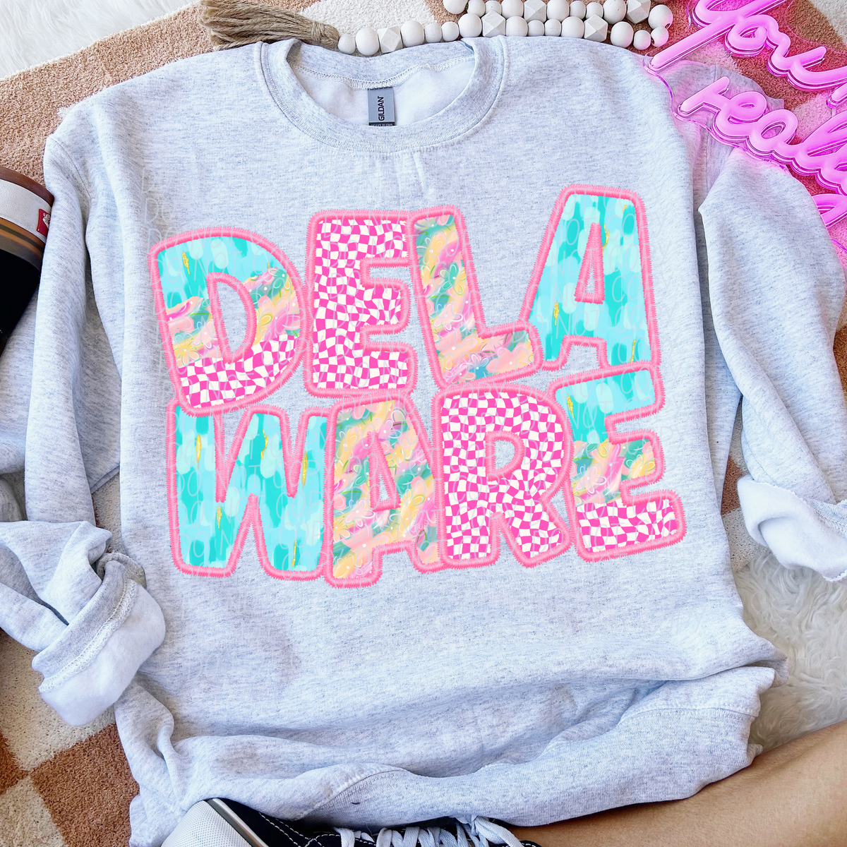 Delaware spring checkered (CITY) DTF transfer