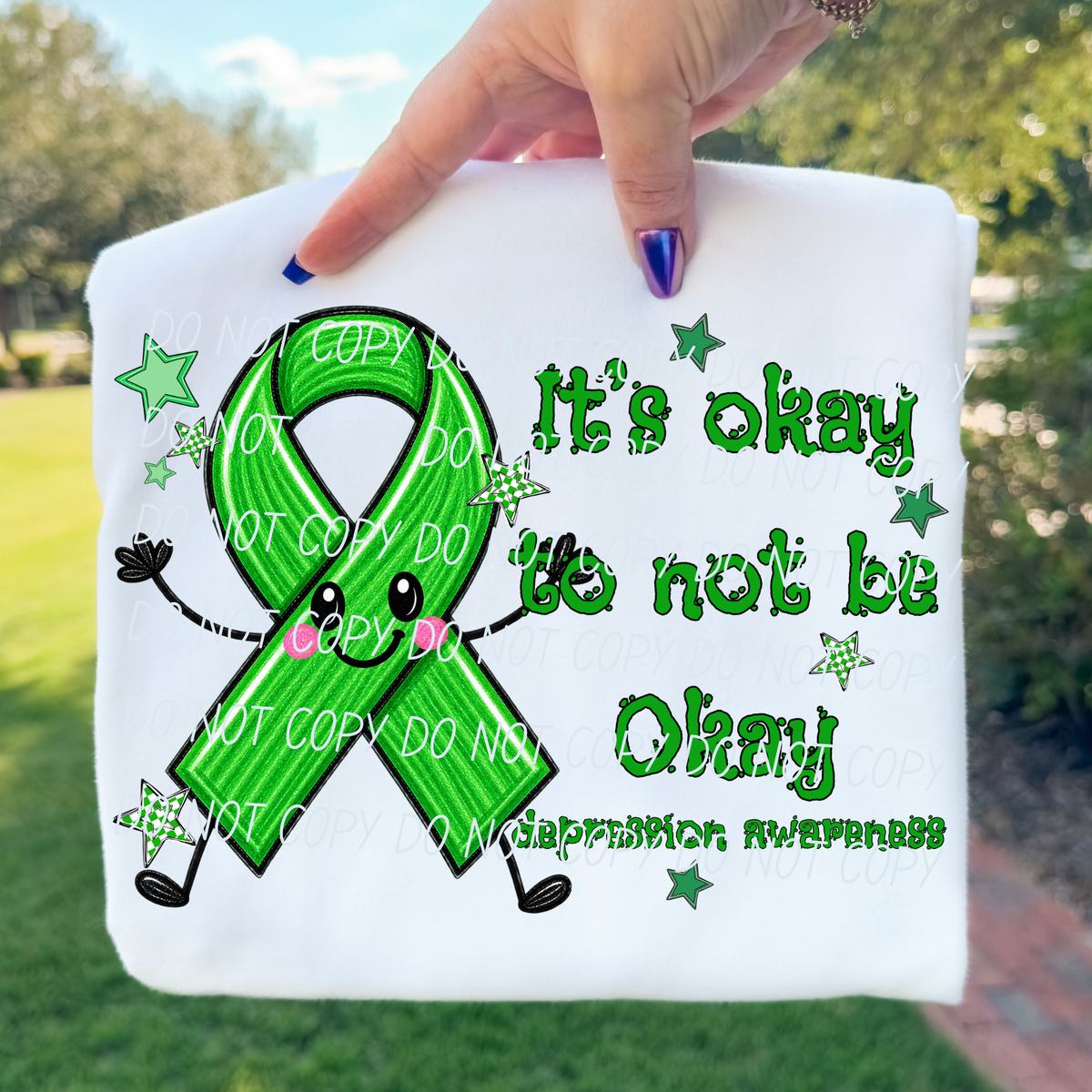 It's okay to not be okay-happy ribbon (CITY) DTF Transfer