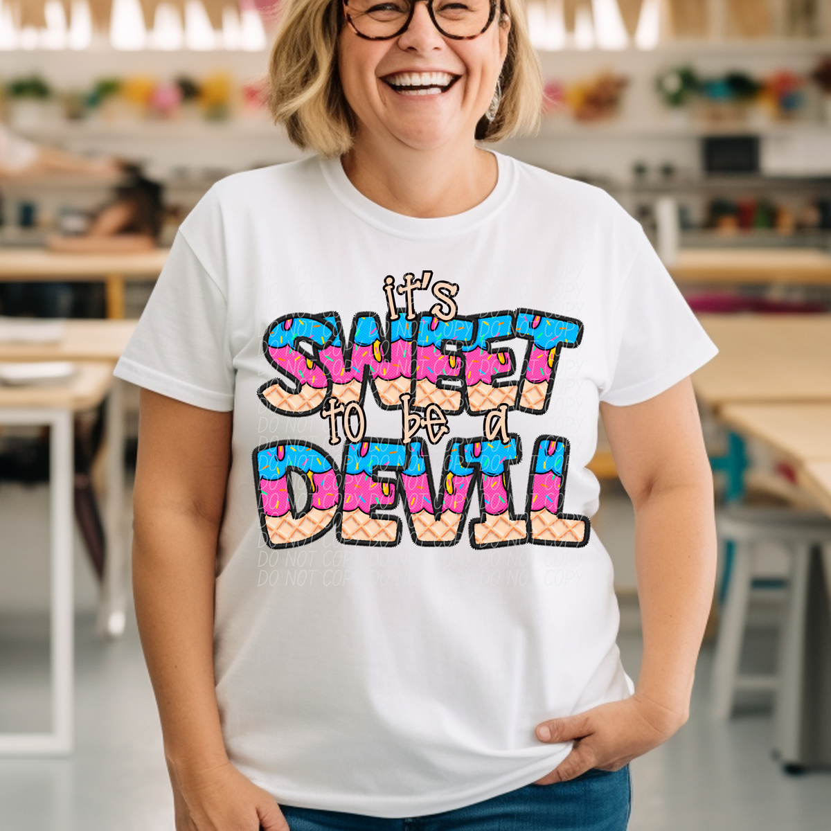 It's sweet to be a DEVIL drip (Caplinger) DTF transfer