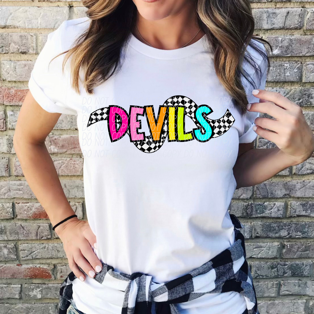 Devils (colorful 80's retro checkered wave) (City)