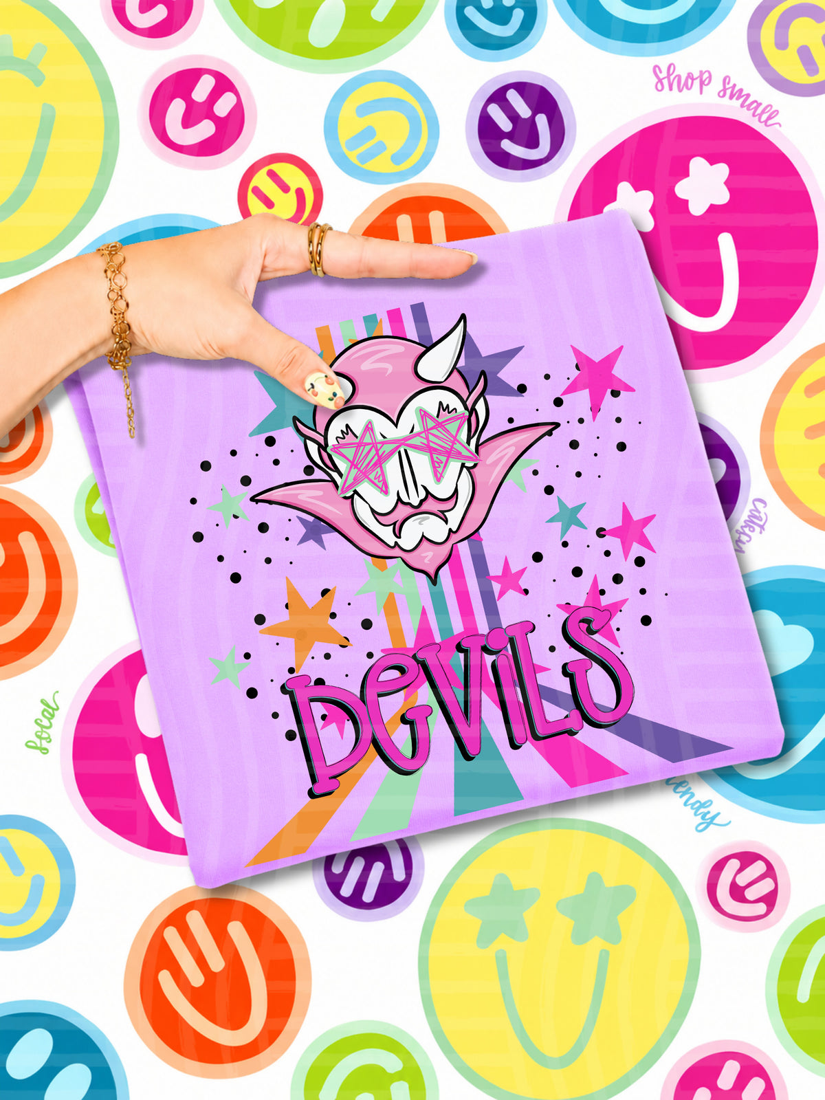 devils starry eyes rainbow (caplinger) DTF Transfer