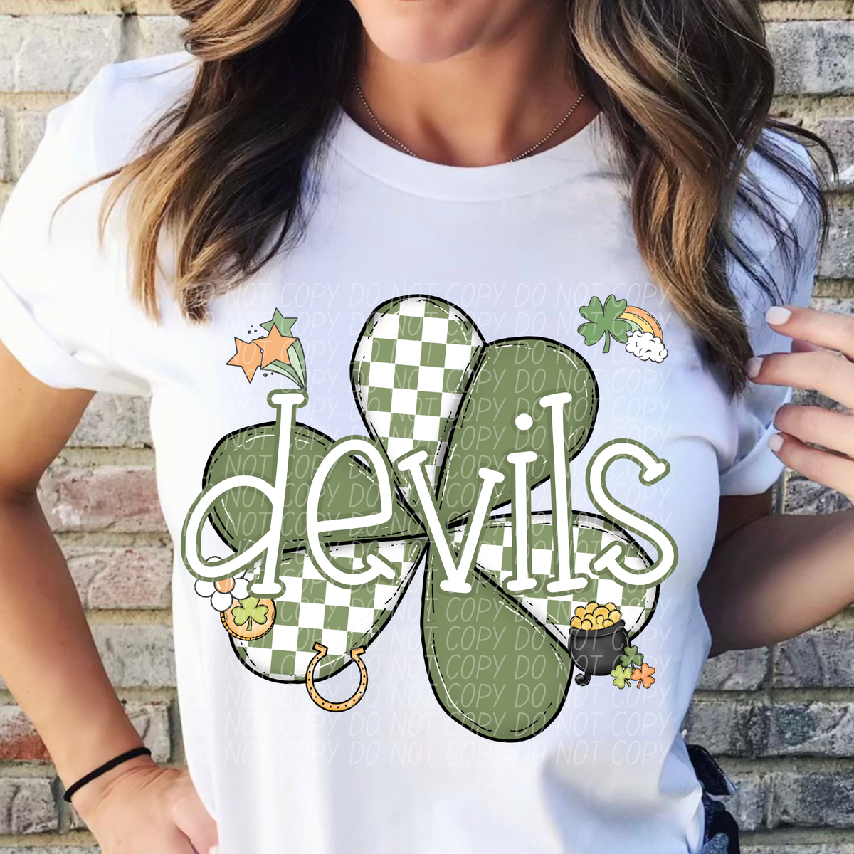 devils St Pat Mascot (City) DTF transfer