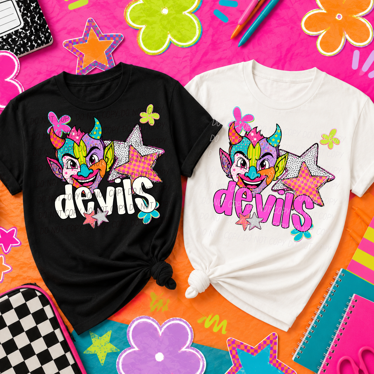devils pattern pop (City) DTF transfer