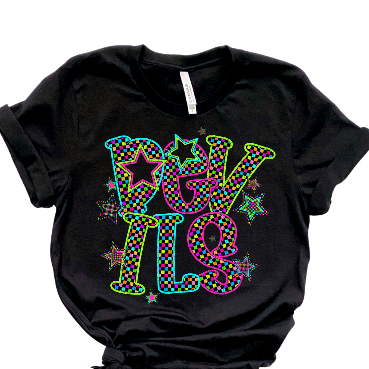 Devils Neon Stars (City) 102369 DTF transfer