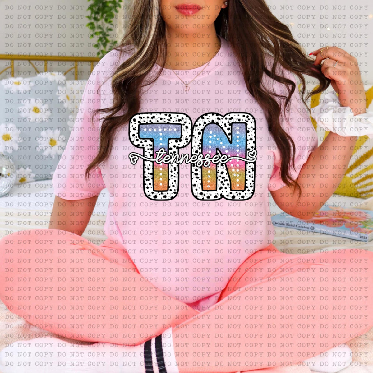 TN Tennessee tie dye dottie (ECHT) 94242 DTF transfer