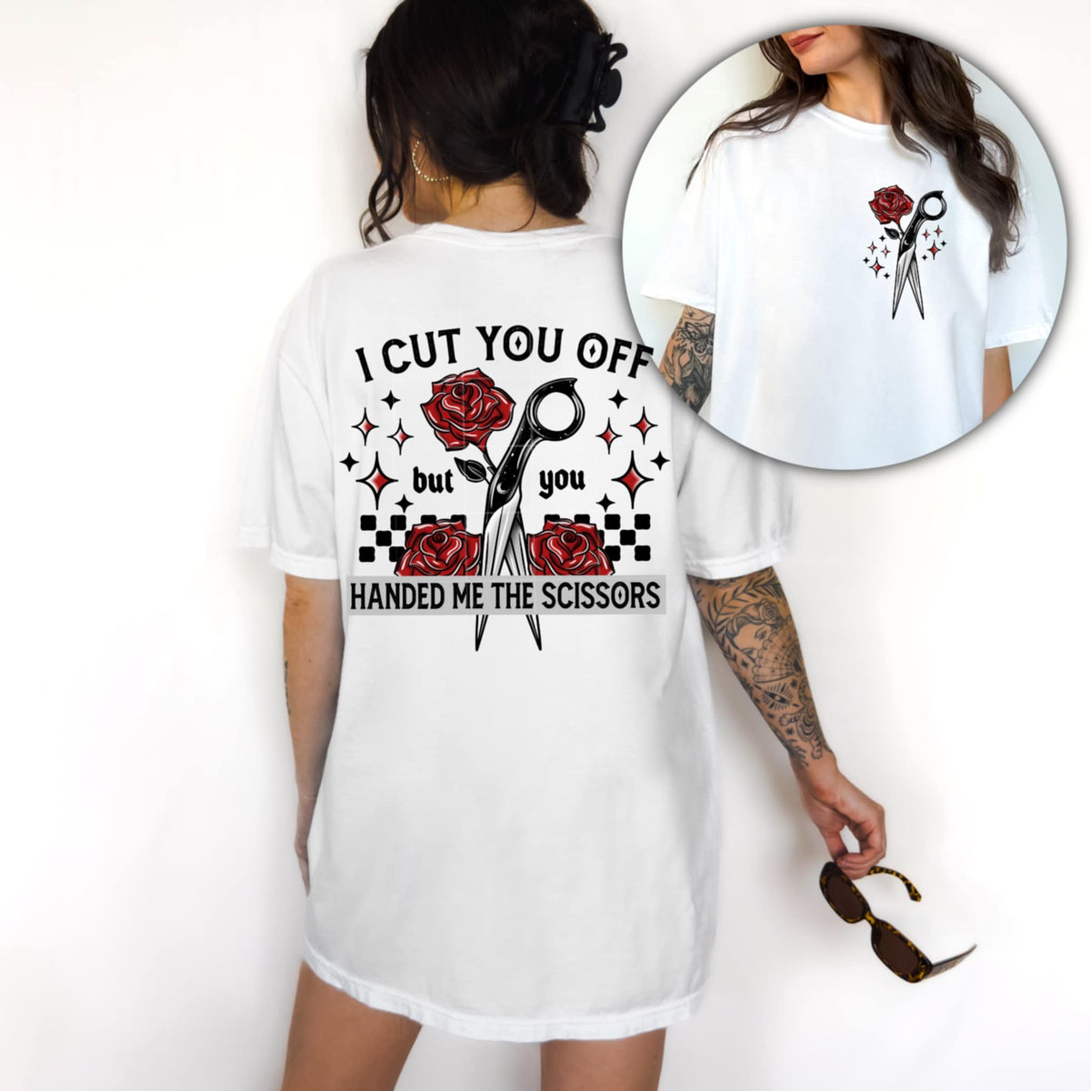 I cut you off but you handed me the scissors BLACK BACK (CSC) 85302 DTF transfer