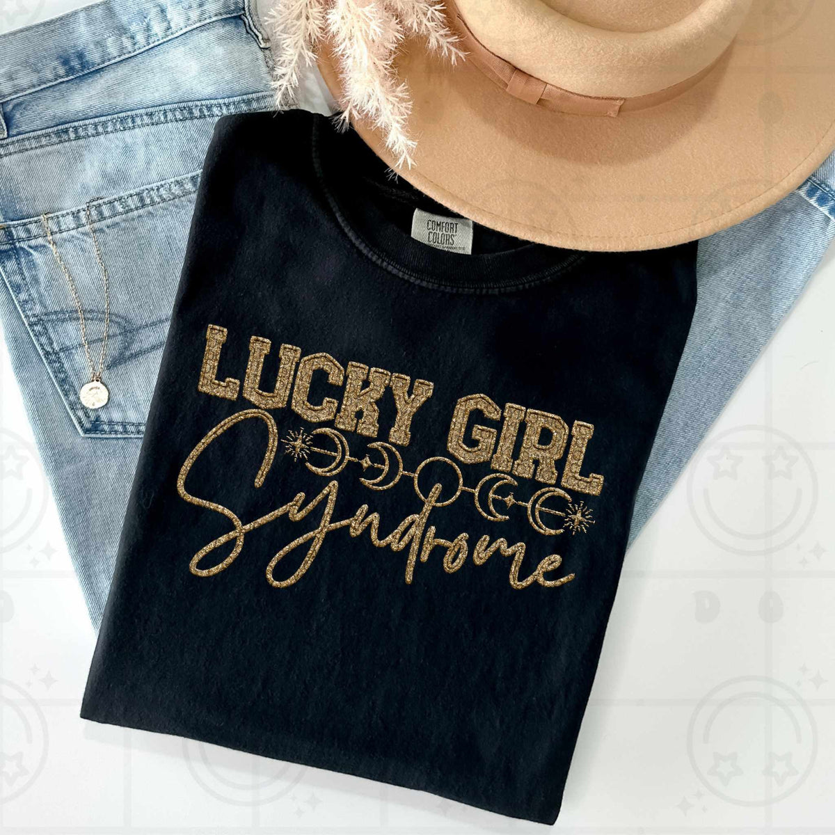Lucky girl syndrome gold (HW) 79375 DTF transfer