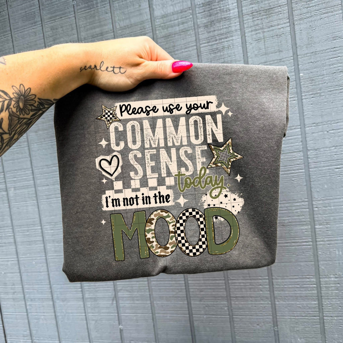Please use your common sense today (cream) (CSC) DTF Transfer
