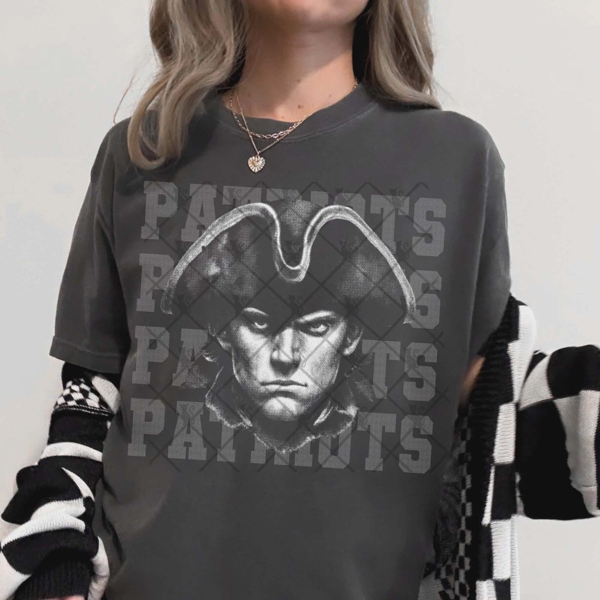 Patriots gray mascot (TTD) DTF transfer
