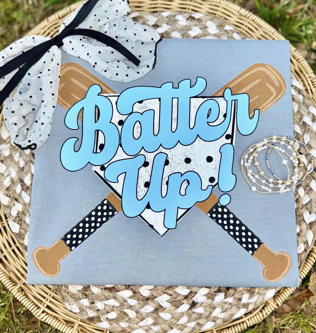 Batter Up blue DTF Transfer