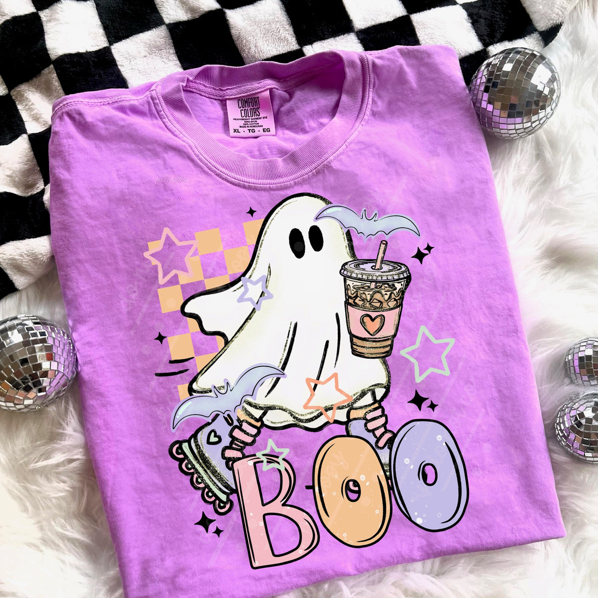 Boo ghost on skates (exclusive) DTF Transfer